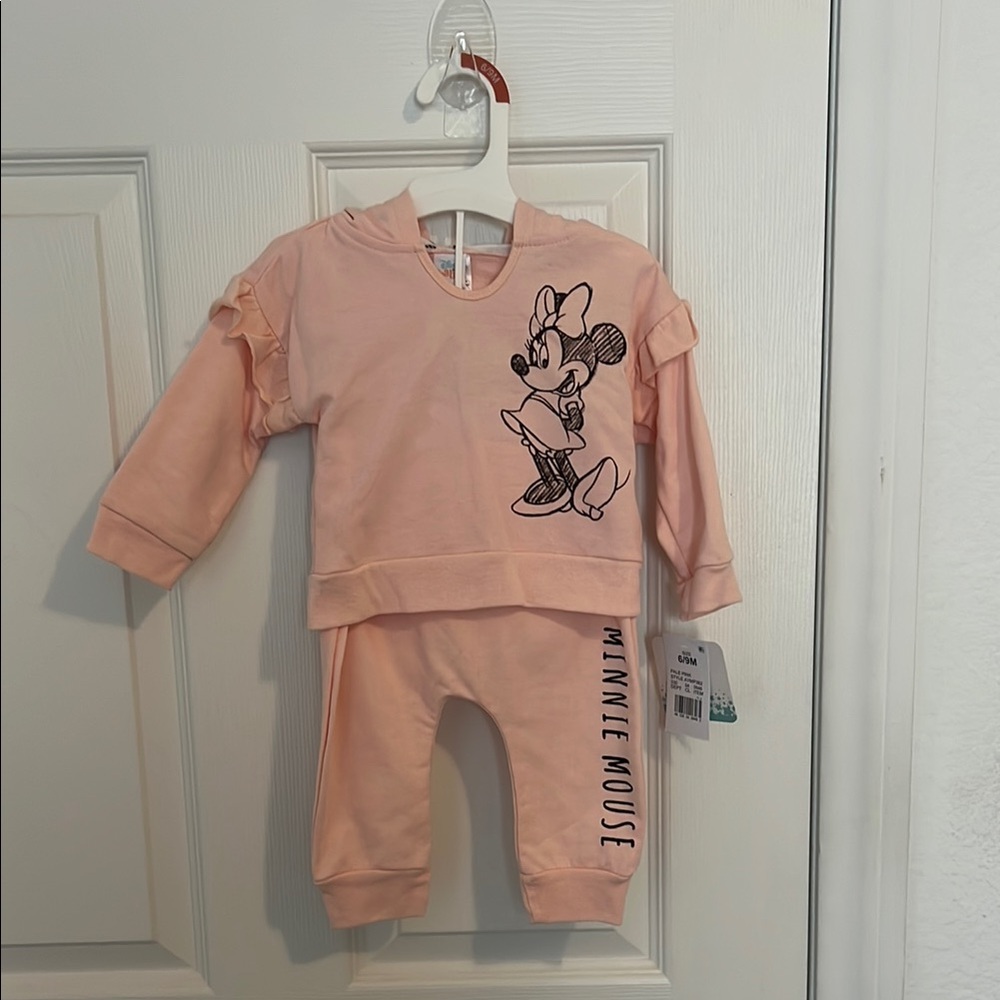 Disney Minnie Mouse Peach Kids Matching Set